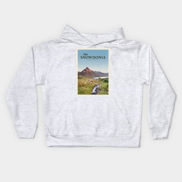 Visit Snowdonia Kids Hoodie by Mercury Club